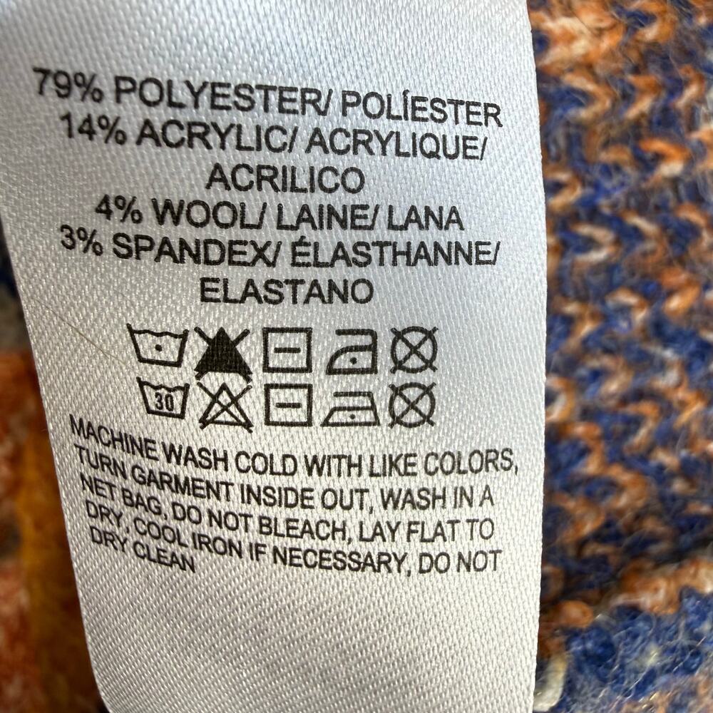 Lucky Brand Sweater Women's M Orange Blue Yellow Southwestern Design NWT - Picture 7 of 10